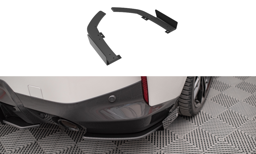 MAXTON DESIGN STREET PRO REAR SIDE SPLITTERS + FLAPS BMW 2 COUPE M-PACK G42