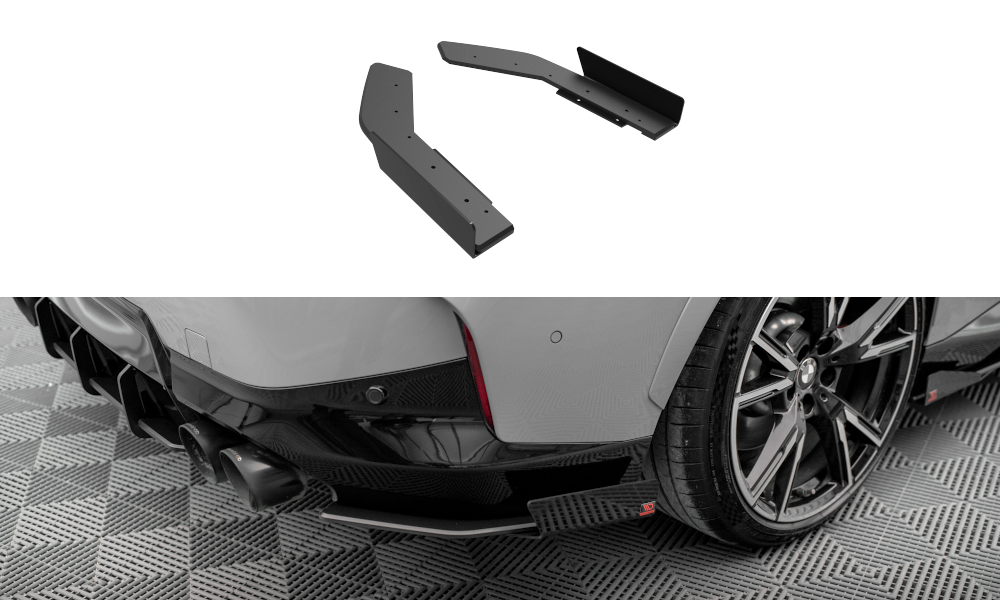 MAXTON DESIGN STREET PRO REAR SIDE SPLITTERS + FLAPS BMW 2 COUPE M240I G42