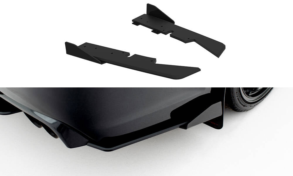 MAXTON DESIGN Street Pro Rear Side Splitters + Flaps Subaru Impreza WRX STI Mk3 Facelift