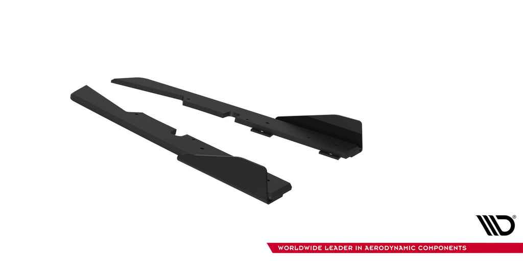 MAXTON DESIGN Street Pro Rear Side Splitters + Flaps Subaru Impreza WRX STI Mk3 Facelift