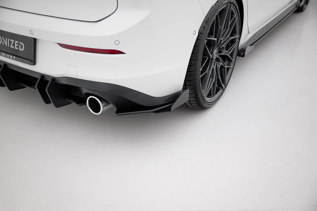 MAXTON DESIGN RACING DURABILITY REAR SIDE SPLITTERS + FLAPS VOLKSWAGEN GOLF 8 GTI