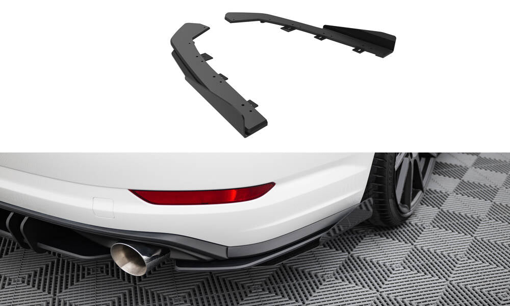 MAXTON DESIGN STREET PRO REAR SIDE SPLITTERS + FLAPS VOLKSWAGEN JETTA GLI MK7