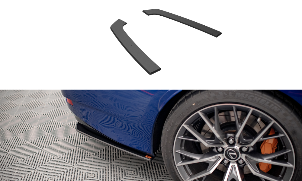 MAXTON DESIGN Street Pro Rear Side Splitters Lexus GS F Mk4 Facelift