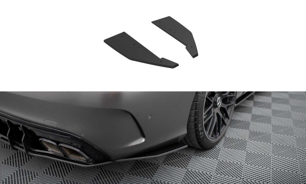 MAXTON DESIGN Street Pro Rear Side Splitters Mercedes-AMG C63 Sedan / Estate W205 Facelift