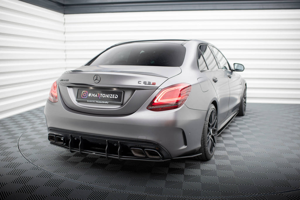 MAXTON DESIGN Street Pro Rear Side Splitters Mercedes-AMG C63 Sedan / Estate W205 Facelift
