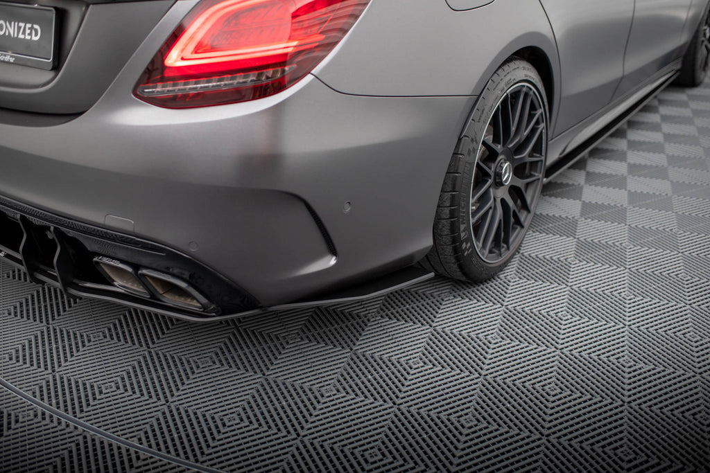 MAXTON DESIGN Street Pro Rear Side Splitters Mercedes-AMG C63 Sedan / Estate W205 Facelift