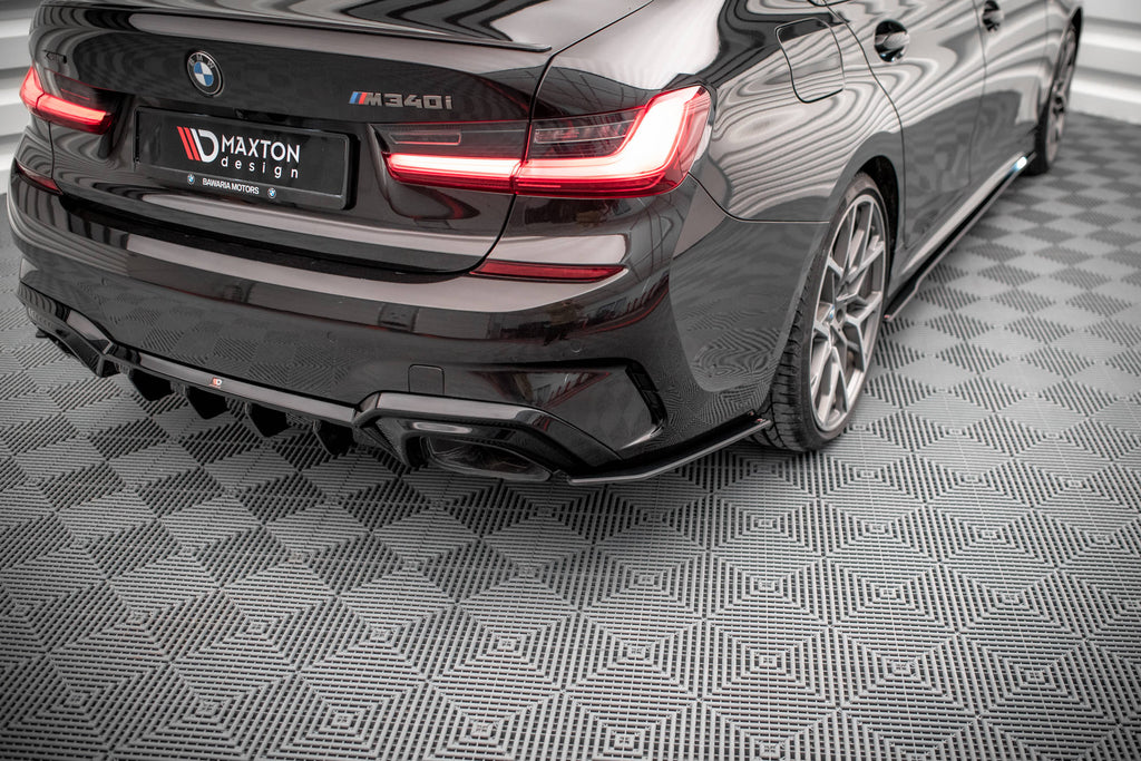 MAXTON DESIGN STREET PRO REAR SIDE SPLITTERS V.2 (set for Maxton valance only) BMW 3 M-PACK G20 / G21