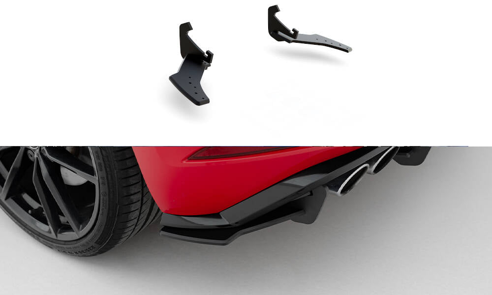 MAXTON DESIGN RACING DURABILITY REAR SIDE SPLITTERS VW GOLF 7 R FACELIFT
