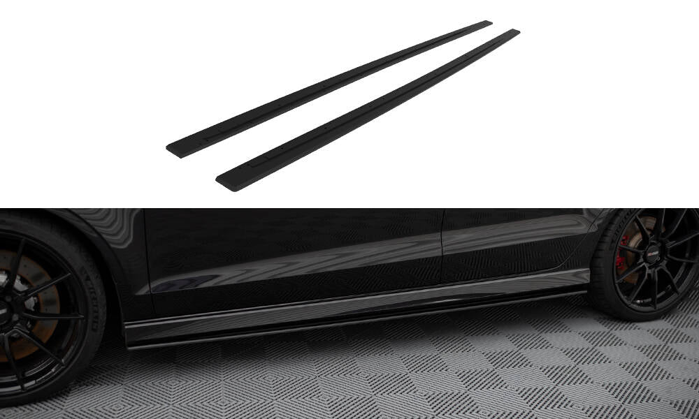 MAXTON DESIGN STREET PRO SIDE SKIRTS DIFFUSERS AUDI RS3 SEDAN 8V FACELIFT
