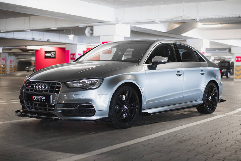 MAXTON DESIGN Street Pro Side Skirts Diffusers + Flaps Audi S3 / A3 S-Line Sedan 8V