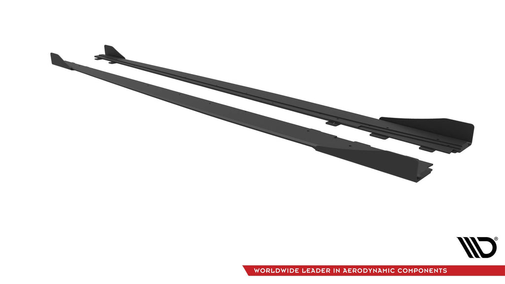 MAXTON DESIGN Street Pro Side Skirts Diffusers + Flaps Audi S3 / A3 S-Line Sedan 8V