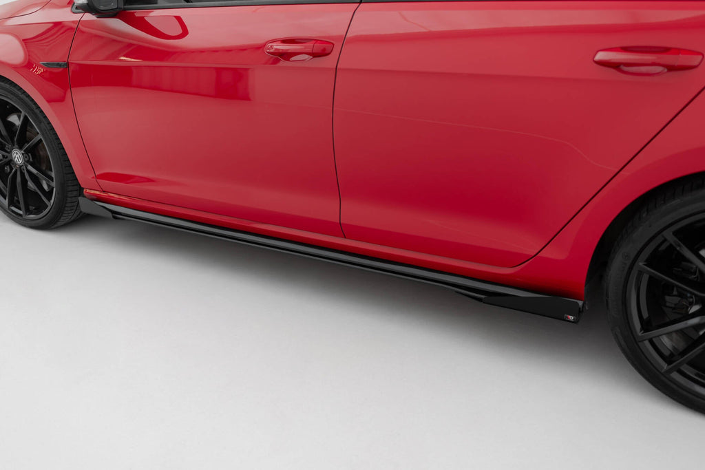 MAXTON DESIGN RACING DURABILITY SIDE SKIRTS DIFFUSERS + FLAPS VW GOLF 7 R FACELIFT