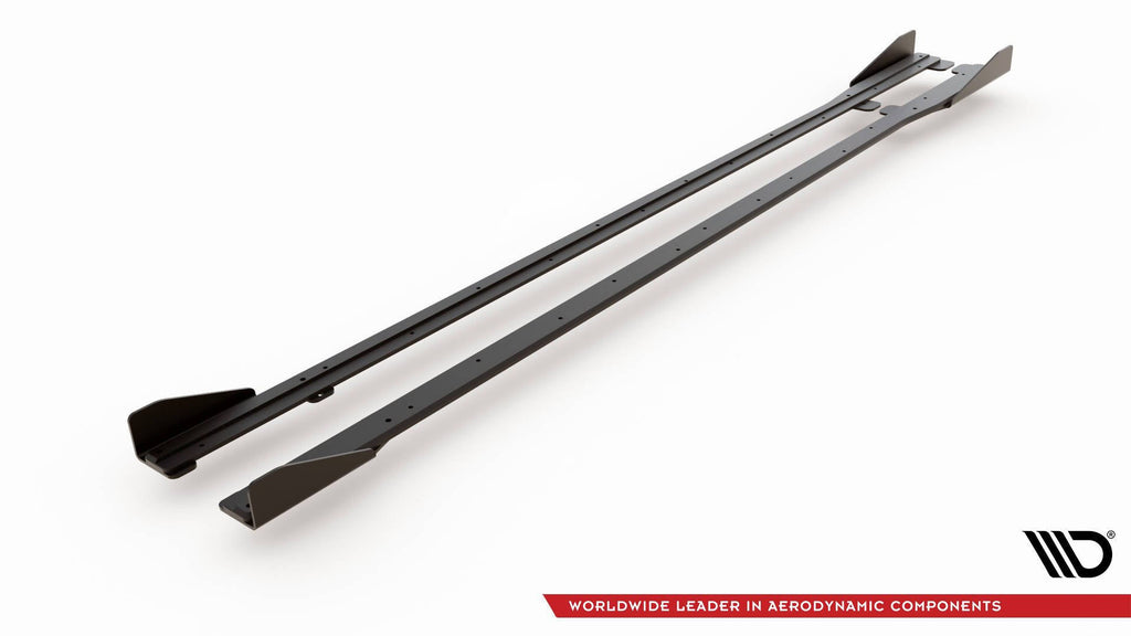 MAXTON DESIGN RACING DURABILITY SIDE SKIRTS DIFFUSERS + FLAPS VW GOLF 7 R FACELIFT