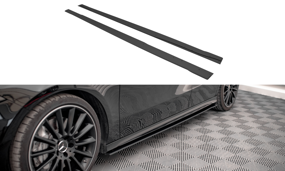 MAXTON DESIGN Street Pro Side Skirts Diffusers Mercedes A35 AMG / AMG-Line Aero Pack W177