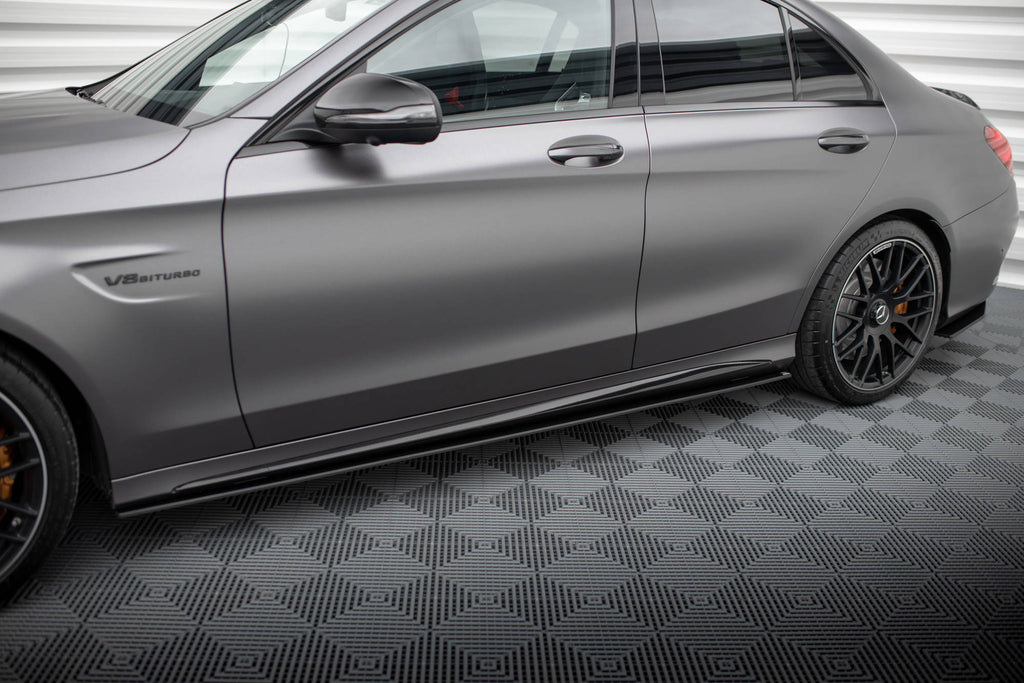 MAXTON DESIGN Street Pro Side Skirts Diffusers Mercedes-AMG C63 Sedan / Estate W205 Facelift