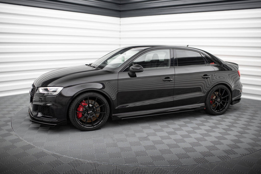 MAXTON DESIGN STREET PRO SIDE SKIRTS DIFFUSERS V.1 + FLAPS AUDI RS3 SEDAN 8V FACELIFT