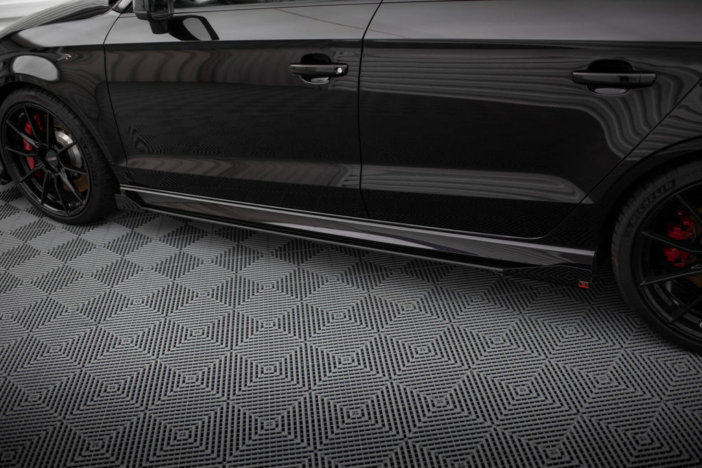 MAXTON DESIGN STREET PRO SIDE SKIRTS DIFFUSERS V.1 + FLAPS AUDI RS3 SEDAN 8V FACELIFT