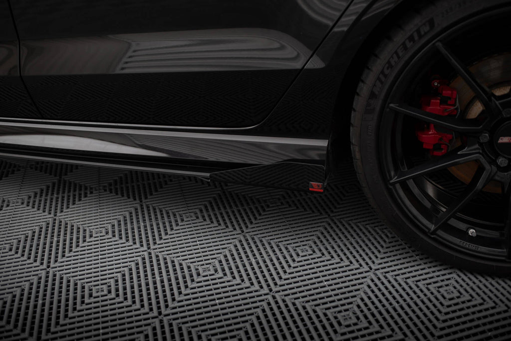 MAXTON DESIGN STREET PRO SIDE SKIRTS DIFFUSERS V.1 + FLAPS AUDI RS3 SEDAN 8V FACELIFT