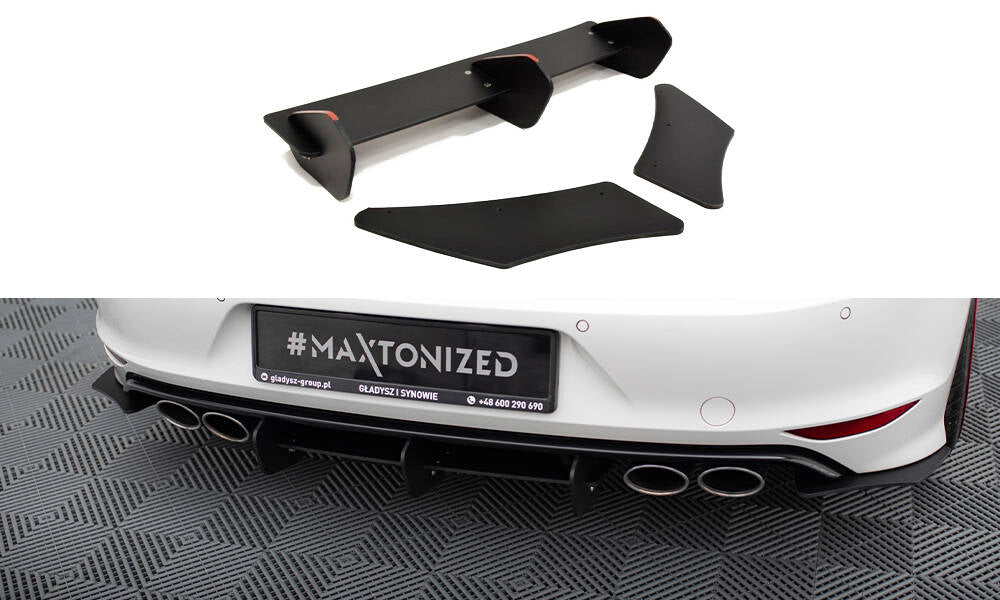 MAXTON DESIGN VW GOLF 7 R HATCHBACK REAR DIFFUSER & REAR SIDE SPLITTERS