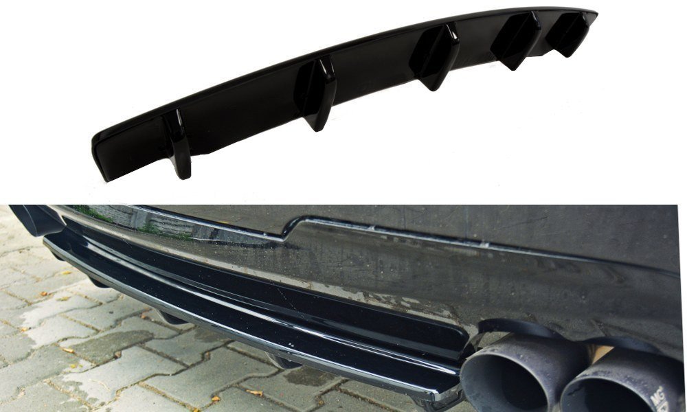 MAXTON DESIGN CENTRAL REAR SPLITTER BMW 5 F11 M-PACK (FITS TWO DOUBLE EXHAUST ENDS)