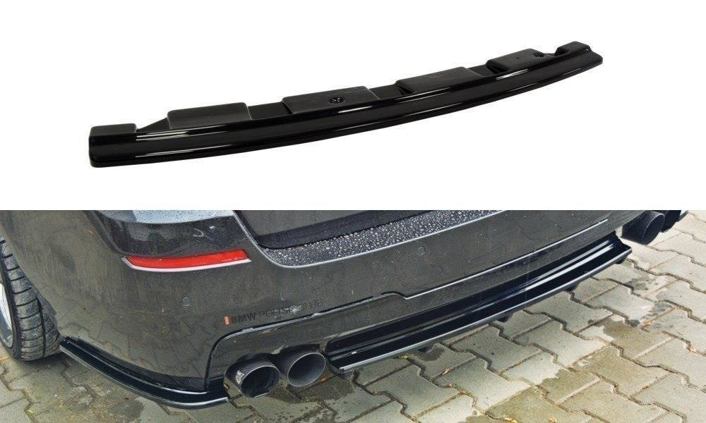 MAXTON DESIGN CENTRAL REAR SPLITTER BMW 5 F11 M-PACK - WITHOUT VERTICAL BARS (FITS TWO DOUBLE EXHAUST ENDS)