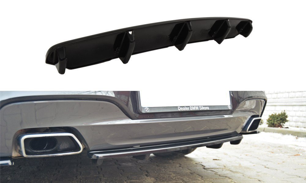 MAXTON DESIGN CENTRAL REAR SPLITTER BMW 6 GRAN COUPÃ‰ MPACK (WITH A VERTICAL BAR)