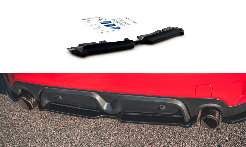 MAXTON DESIGN CENTRAL REAR SPLITTER MINI COUNTRYMAN MK2 F60 JCW