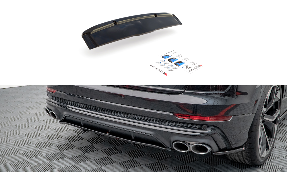 MAXTON DESIGN CENTRAL REAR SPLITTER (WITH VERTICAL BARS) AUDI SQ8 MK1