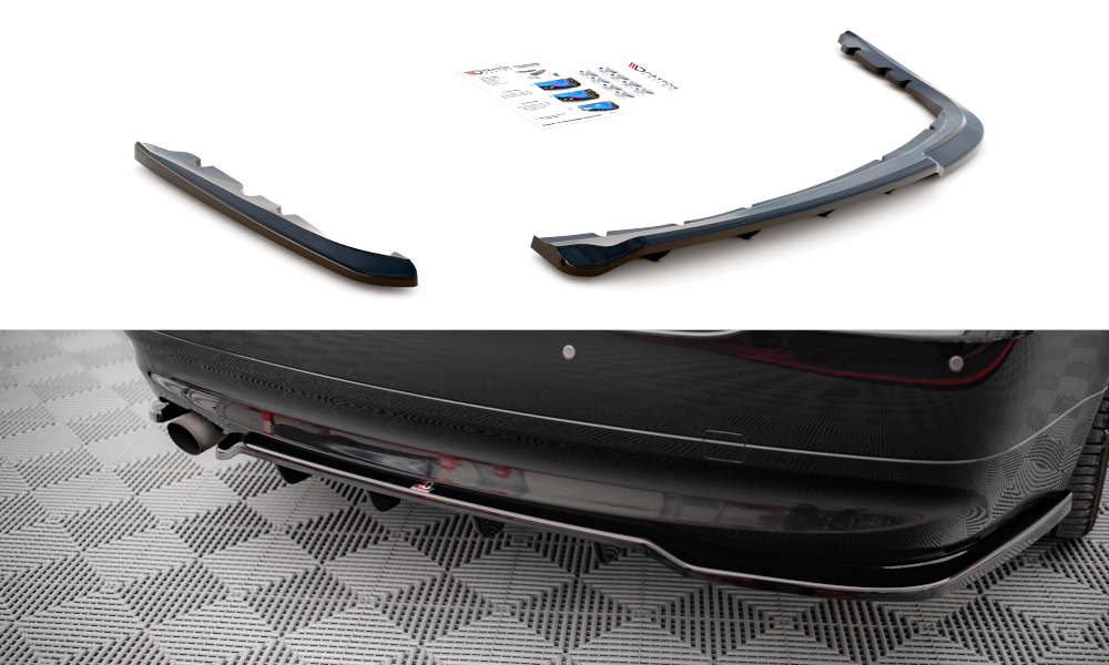 MAXTON DESIGN CENTRAL REAR SPLITTER (WITH VERTICAL BARS) BMW 3 SEDAN E90