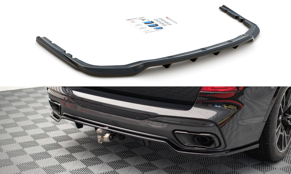 MAXTON DESIGN CENTRAL REAR SPLITTER (WITH VERTICAL BARS) BMW X7 M G07