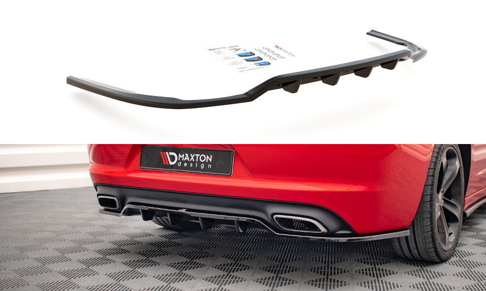 MAXTON DESIGN CENTRAL REAR SPLITTER (WITH VERTICAL BARS) DODGE CHARGER RT MK7 FACELIFT