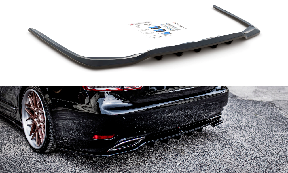 MAXTON DESIGN CENTRAL REAR SPLITTER (WITH VERTICAL BARS) LEUXS LS MK4 FACELIFT