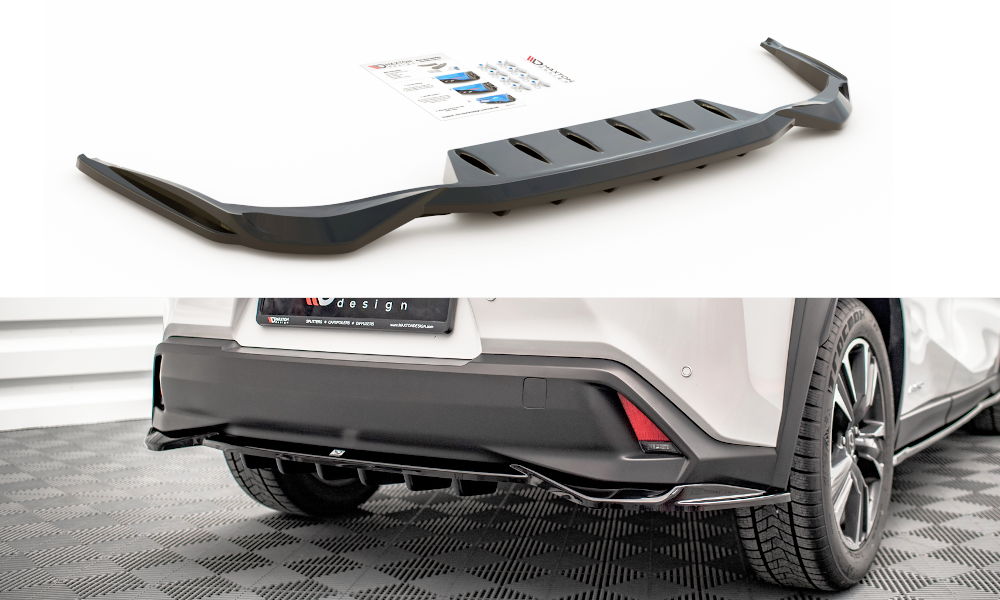 MAXTON DESIGN CENTRAL REAR SPLITTER (WITH VERTICAL BARS) LEXUS UX MK1