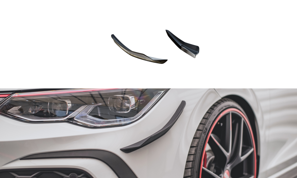 MAXTON DESIGN FRONT BUMPER WINGS (CANARDS) VOLKSWAGEN GOLF 8 GTI / R-LINE