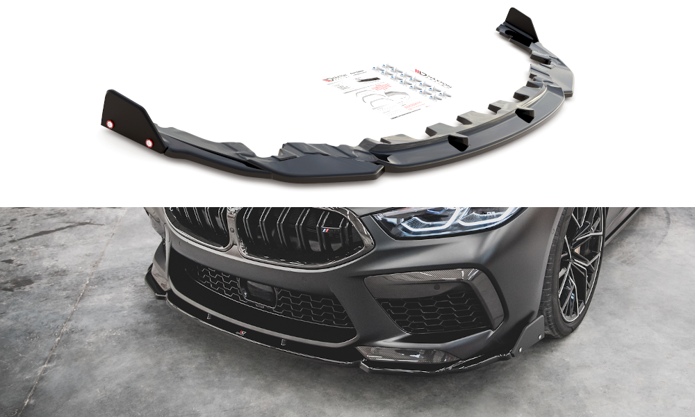 MAXTON DESIGN FRONT SPLITTER + FLAPS V.1 BMW M8 GRAN COUPE F93 / COUPE F92