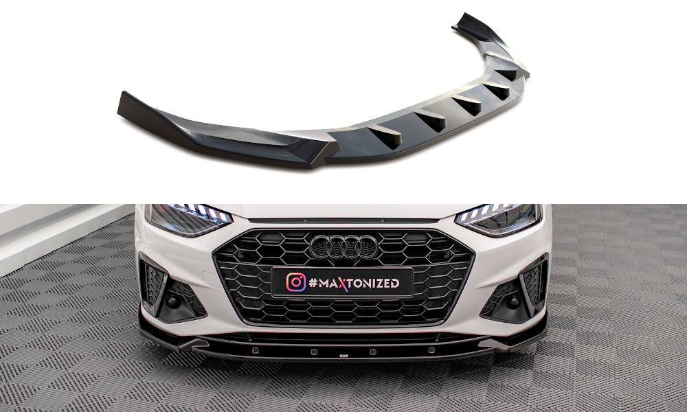 MAXTON DESIGN FRONT SPLITTER V.1 AUDI A4 S-LINE / S4 B9 FACELIFT