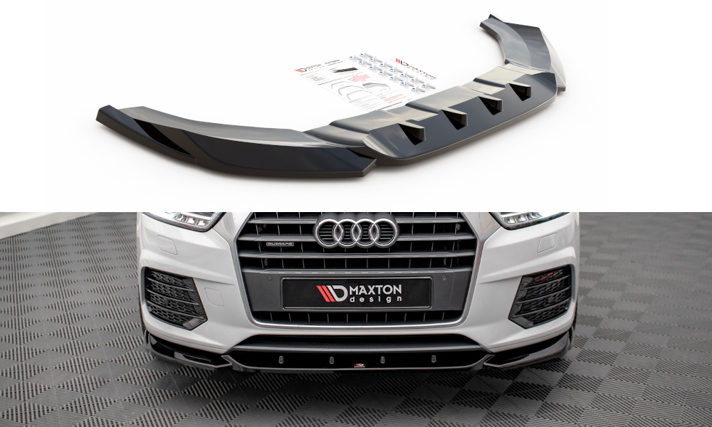 MAXTON DESIGN FRONT SPLITTER V.1 AUDI Q3 S-LINE 8U FACELIFT