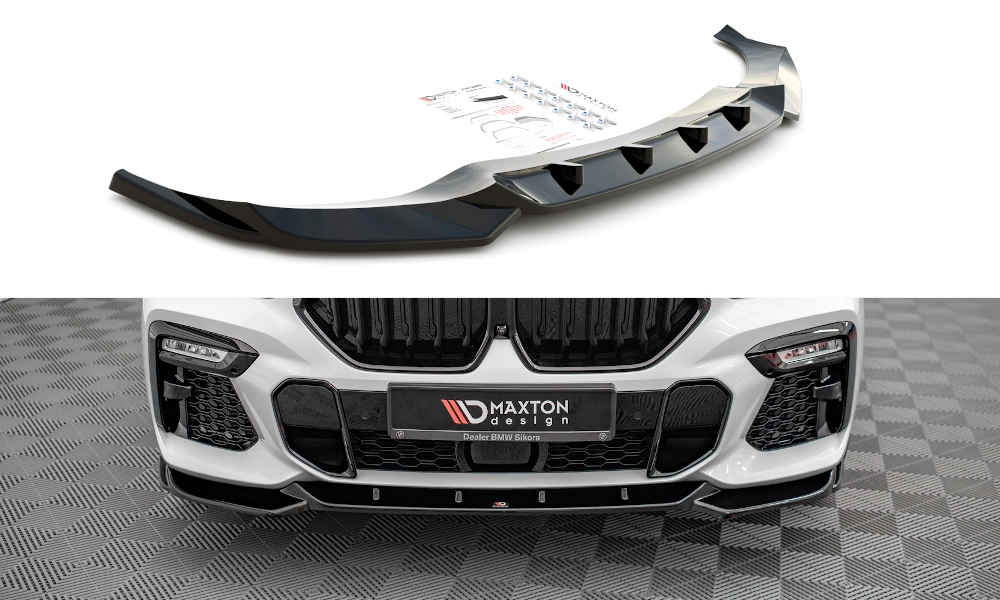 MAXTON DESIGN FRONT SPLITTER V.1 BMW X6 M-PACK G06