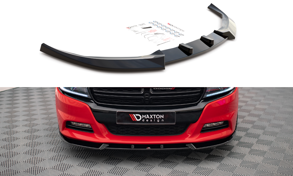 MAXTON DESIGN FRONT SPLITTER V.1 DODGE CHARGER RT MK7 FACELIFT