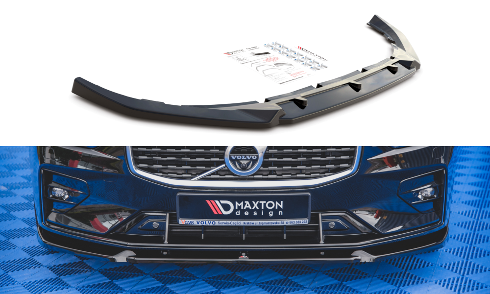 MAXTON DESIGN FRONT SPLITTER V.1 VOLVO S60 R-DESIGN MK3