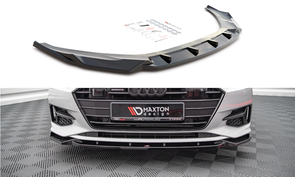 MAXTON DESIGN FRONT SPLITTER V.2 AUDI A7 C8