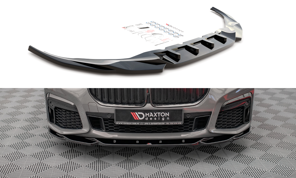 MAXTON DESIGN FRONT SPLITTER V.2 BMW 7 G11 M-PACK FACELIFT