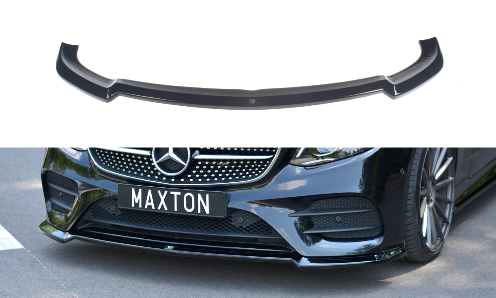 MAXTON DESIGN FRONT SPLITTER V.2 MERCEDES-BENZ E-CLASS W213 COUPE (C238) / / CABRIOLET (A238) AMG-LINE / 53 AMG 2017 - 2020