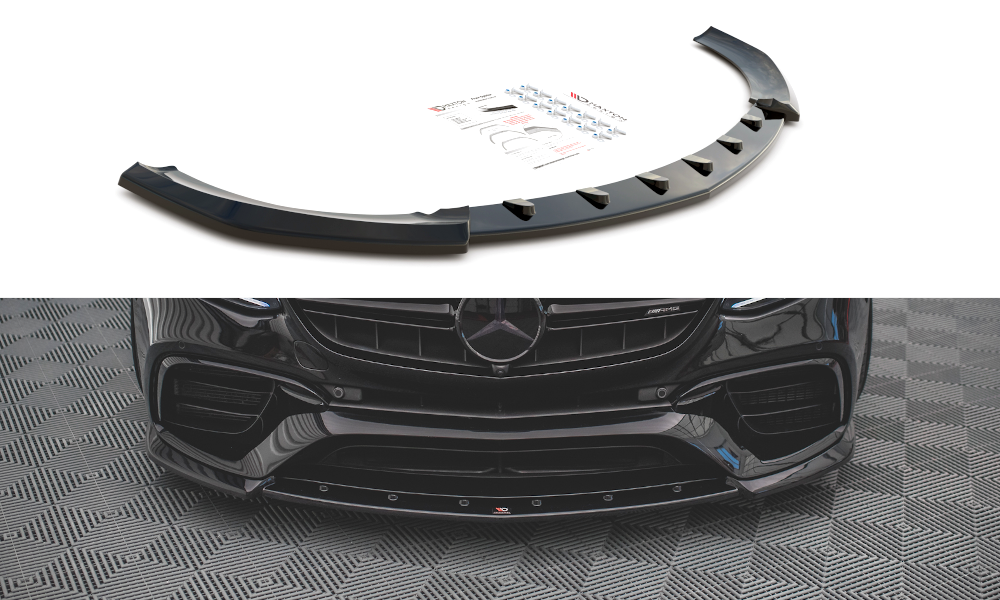 MAXTON DESIGN FRONT SPLITTER V.3 MERCEDES-BENZ E63 AMG ESTATE/SEDAN S213/W213