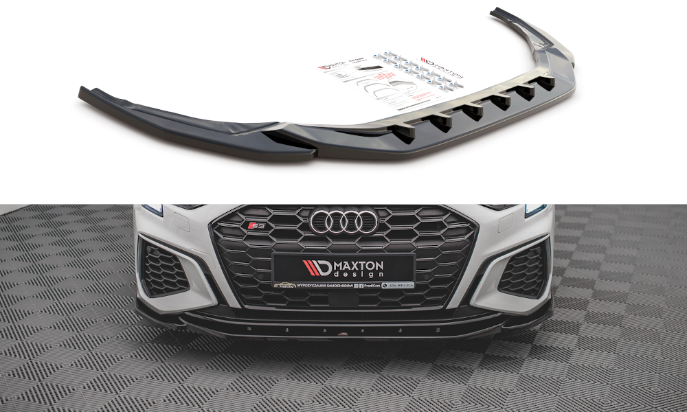 MAXTON DESIGN FRONT SPLITTER V.4 AUDI S3 / A3 S-LINE 8Y