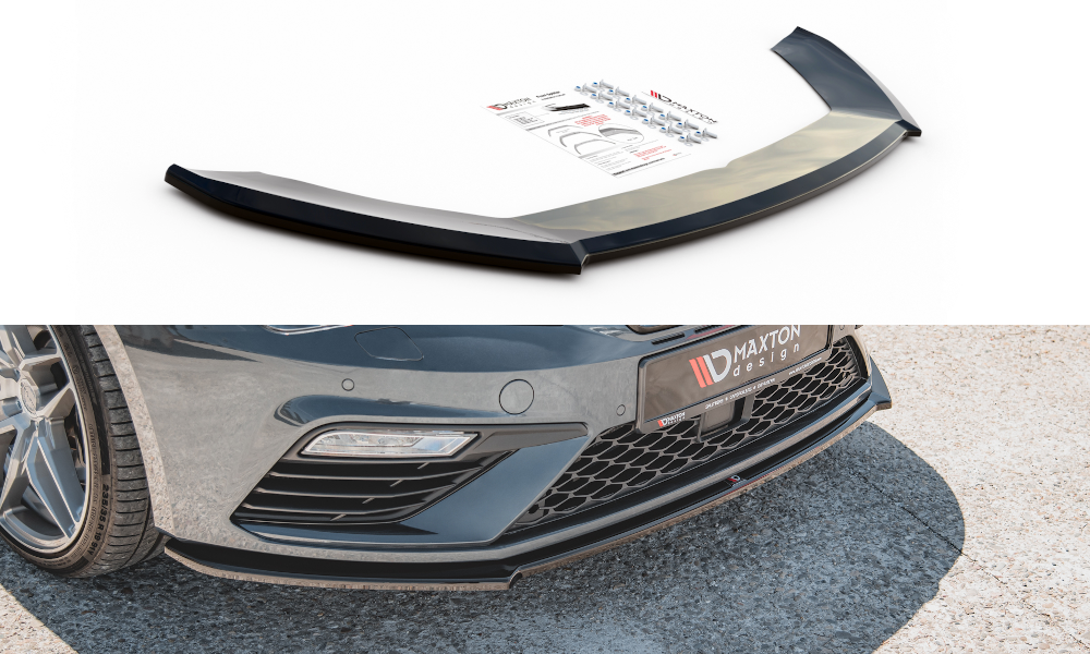 MAXTON DESIGN FRONT SPLITTER V.4 SEAT LEON CUPRA / FR MK3 FL