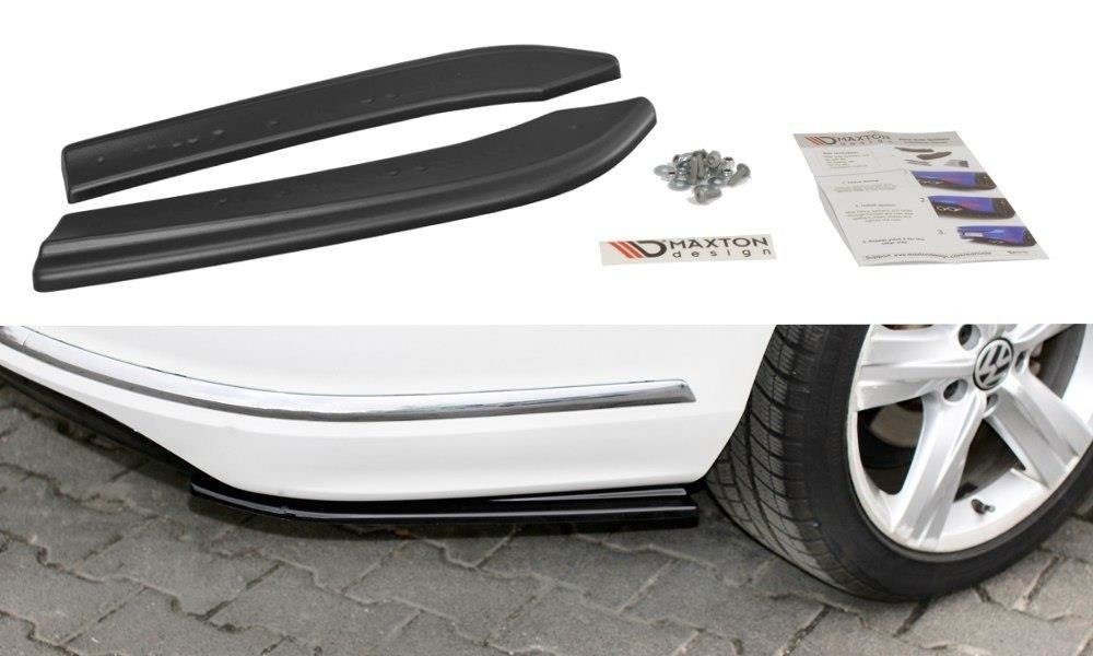 MAXTON DESIGN REAR SIDE SPLITTERS VW PASSAT B7 R-LINE VARIANT