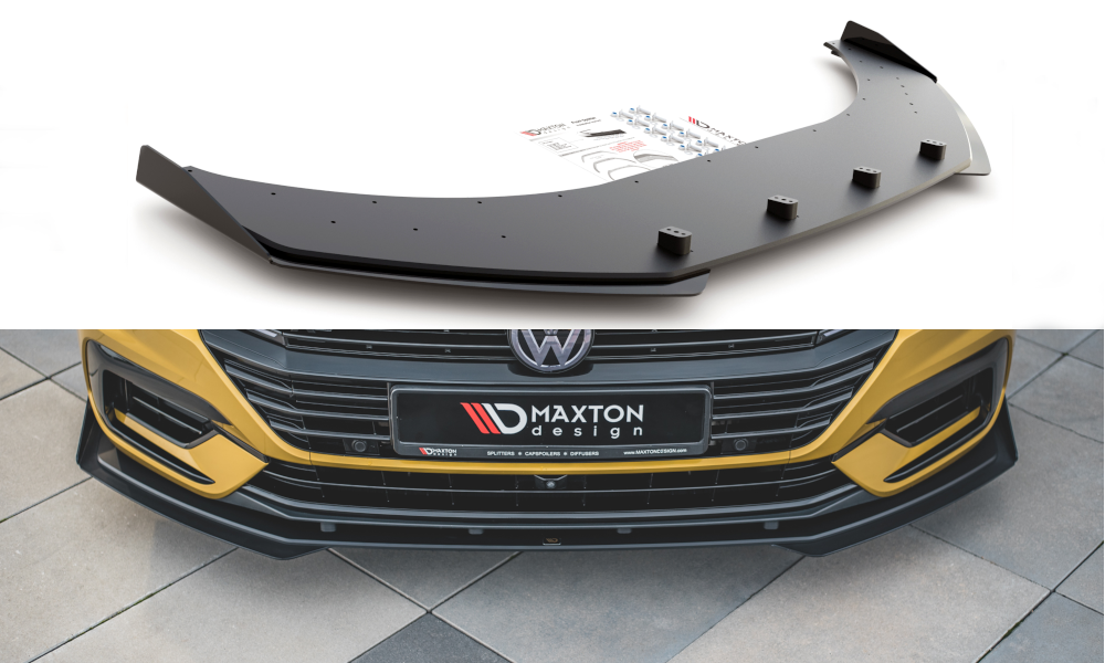 MAXTON DESIGN RACING DURABILITY FRONT SPLITTER + FLAPS VOLKSWAGEN ARTEON R-LINE