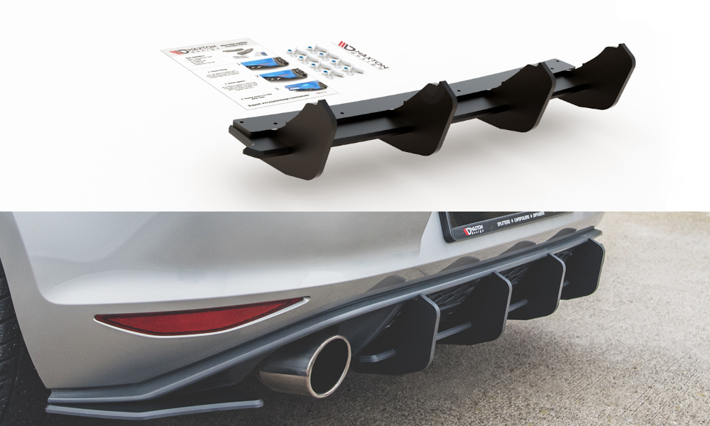 MAXTON DESIGN RACING DURABILITY REAR DIFFUSER V.2 VW GOLF 7 GTI