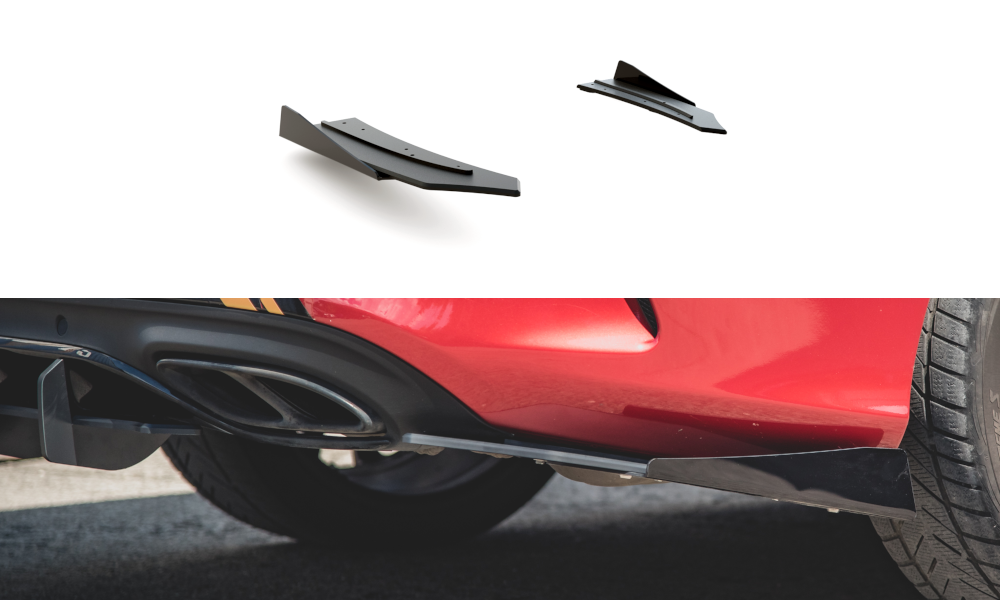 MAXTON DESIGN RACING DURABILITY REAR SIDE SPLITTERS + FLAPS MERCEDES-AMG C43 COUPE C205